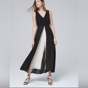 White House Black Market Sleeveless Overlay Jumpsuit Size 2 NWT